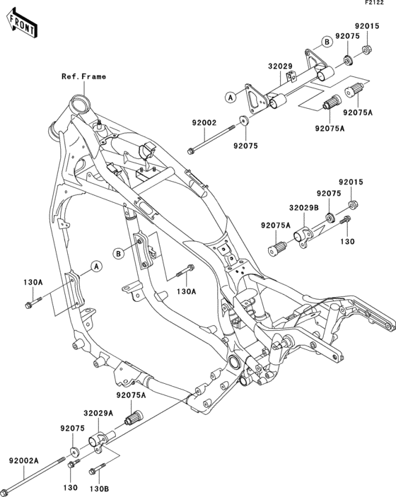 VN1500 Крепление двигателя