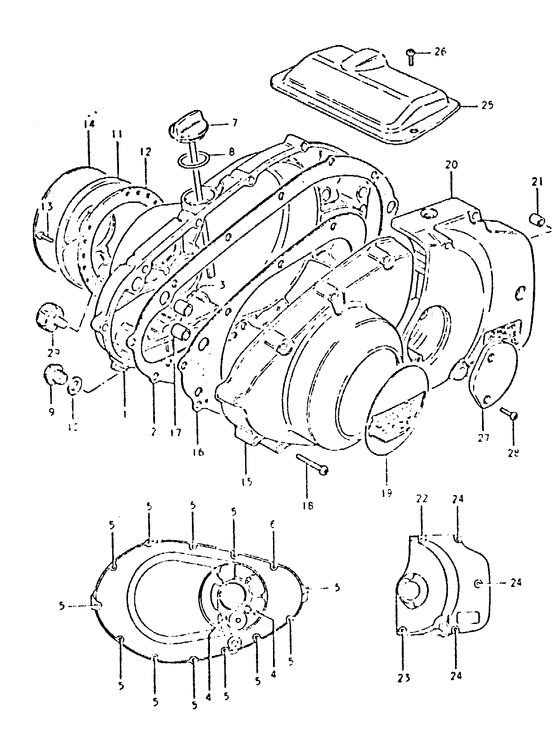Crankcase cover ass`y  (v