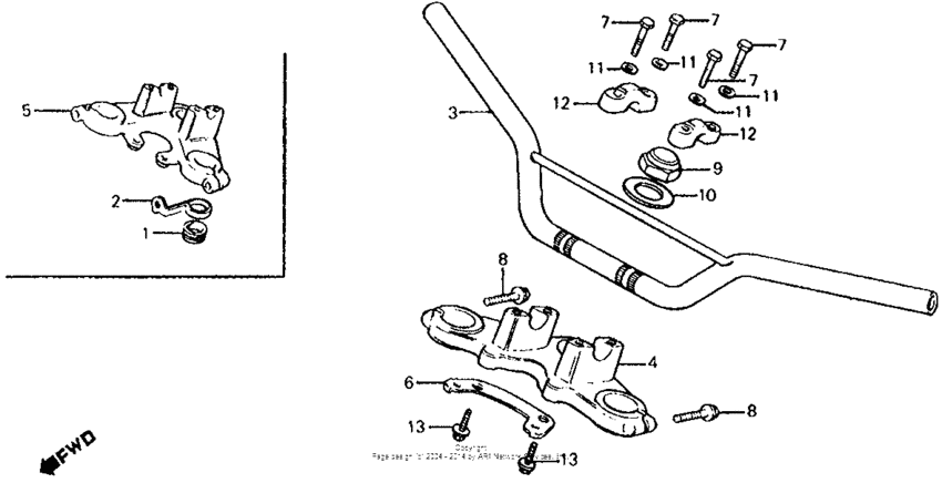 Handlebar + top bridge 82-85