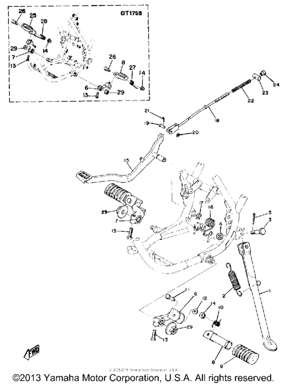 Stand - footrest - brake pedal