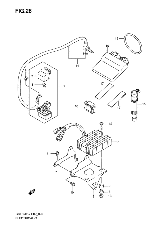 GSF650S Equipo electrico