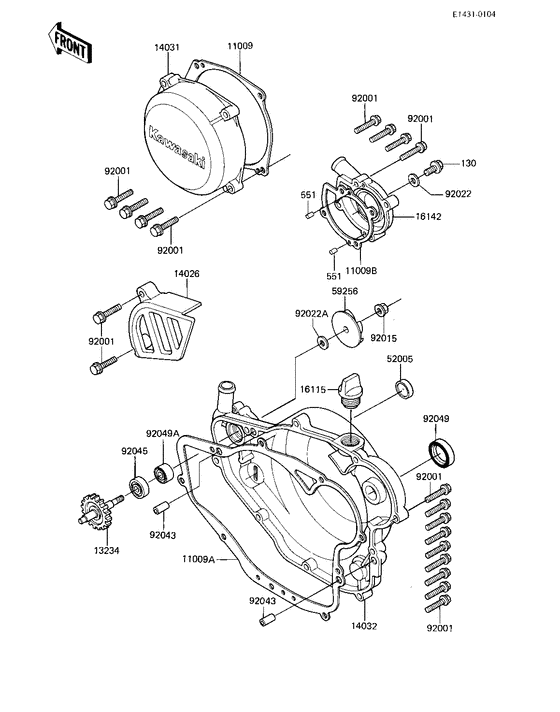 Engine covers/water pump