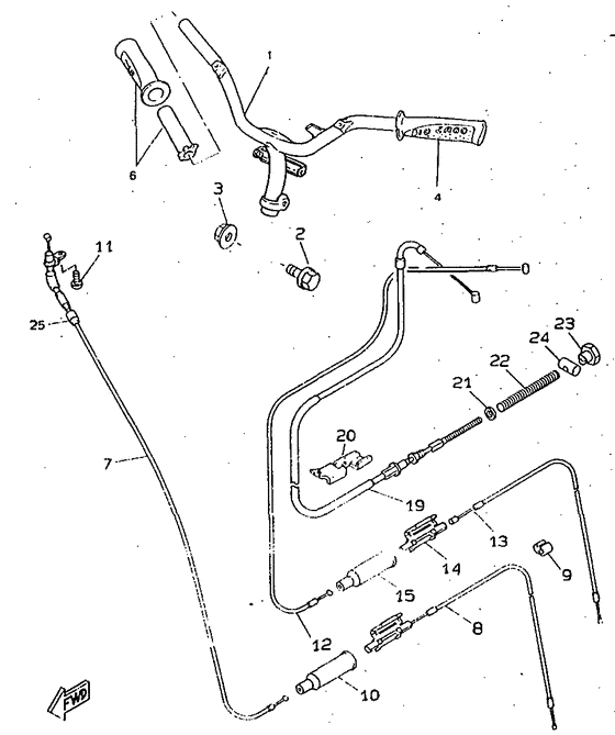 Steering handle. cable