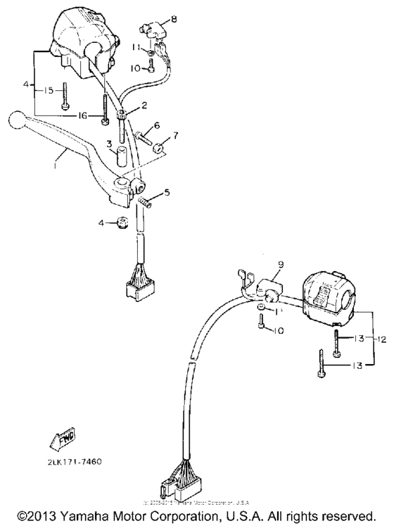 FZR1000U Рулевые переключатели