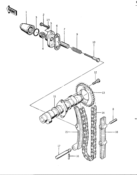 Camshaft/chain/tensioner