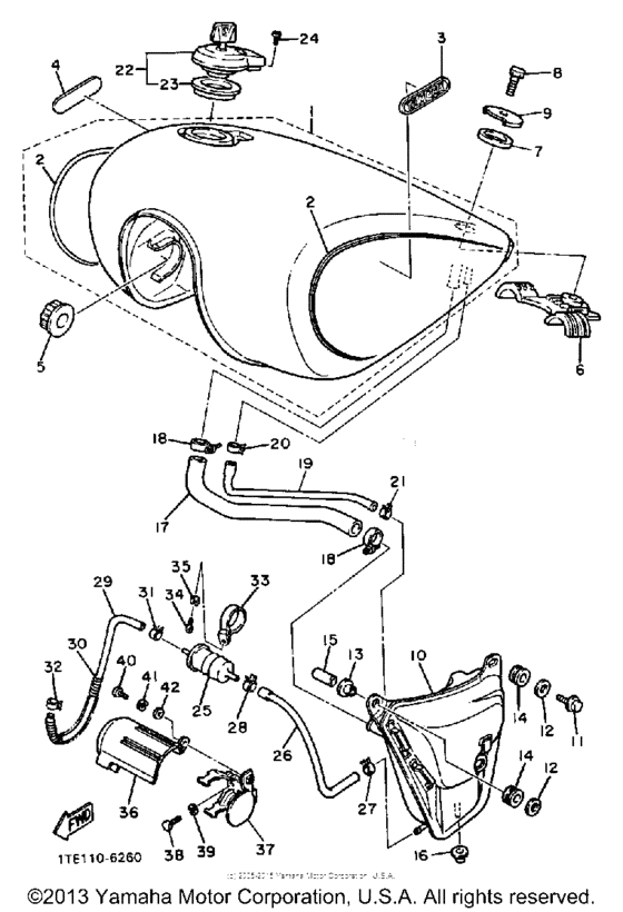 XV1100U Топливный бак