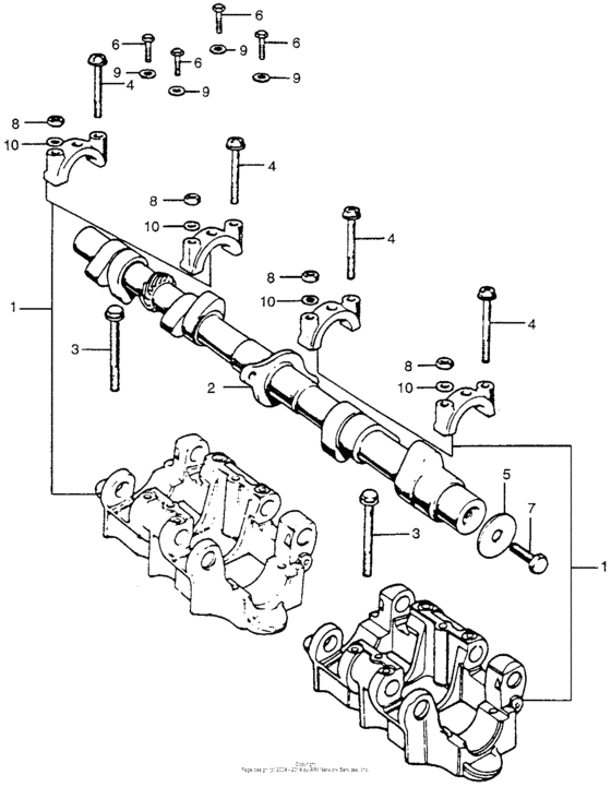 CB750 Camshaft + camshaft holder