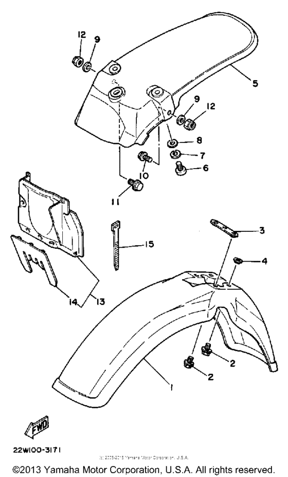 YZ80T (Motocross) Крыло