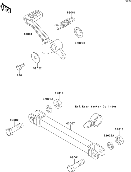 EX250 Педаль тормоза