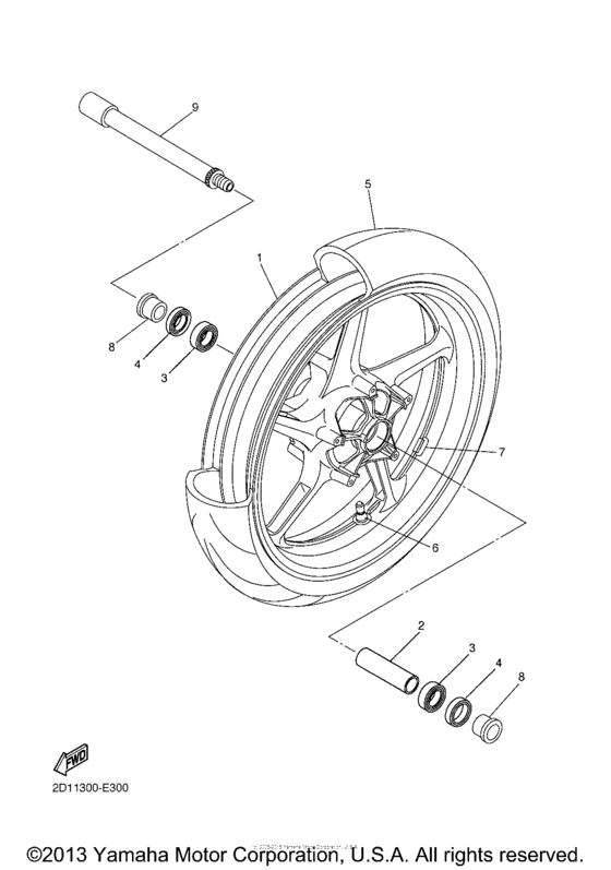 FZS10V Переднее колесо