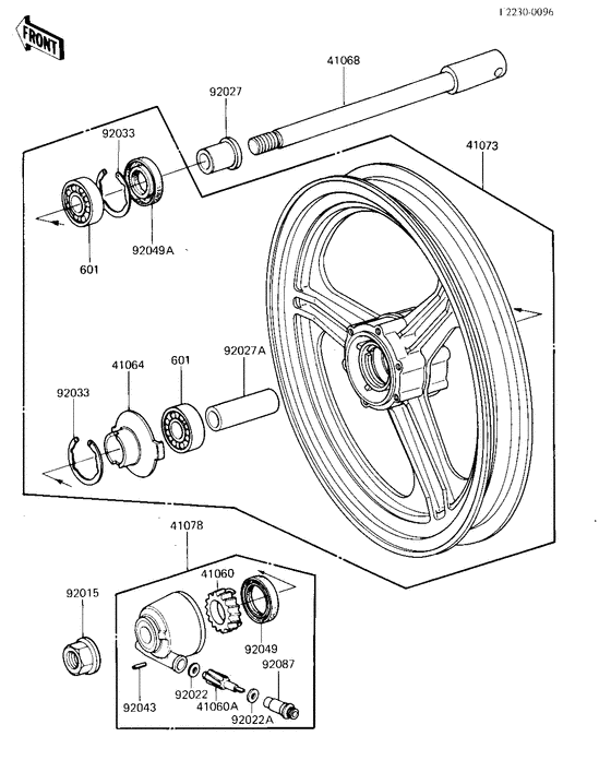 ZX750 Front wheel / hub