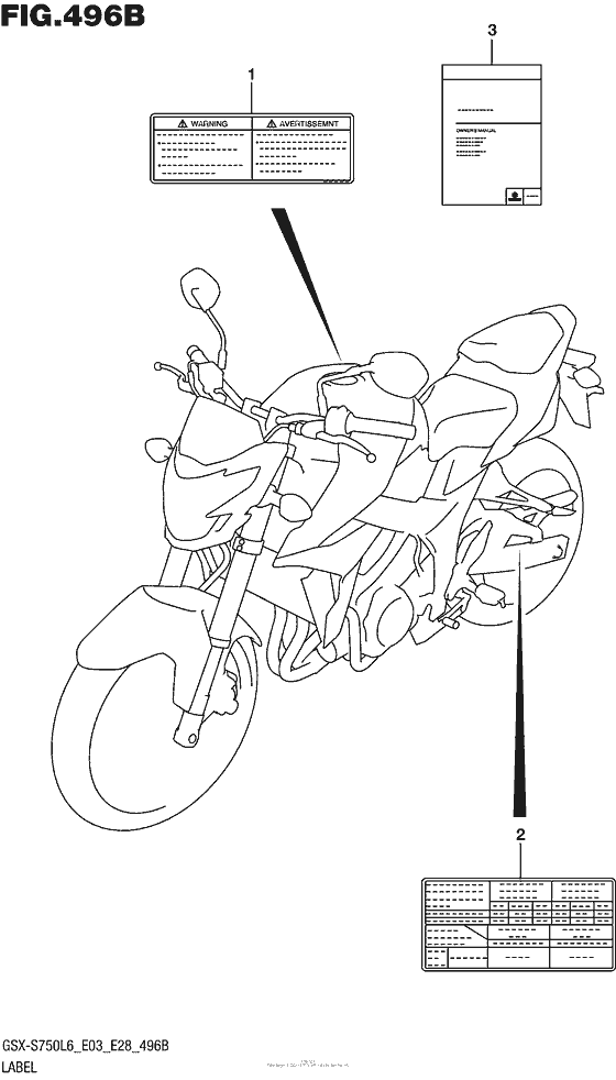 GSX-S750 (ABS) Label (Gsx-S750Al6 E28)