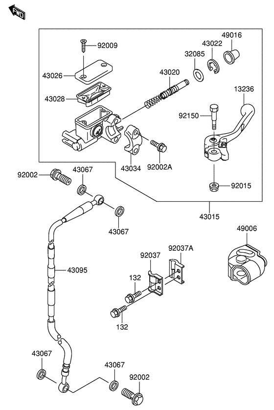 RM65 Передний тормозной цилиндр