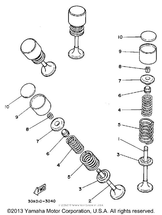 XT250LC Клапана