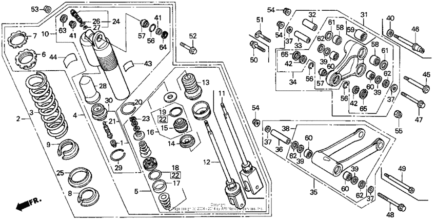 Rear shock absorber 91-94