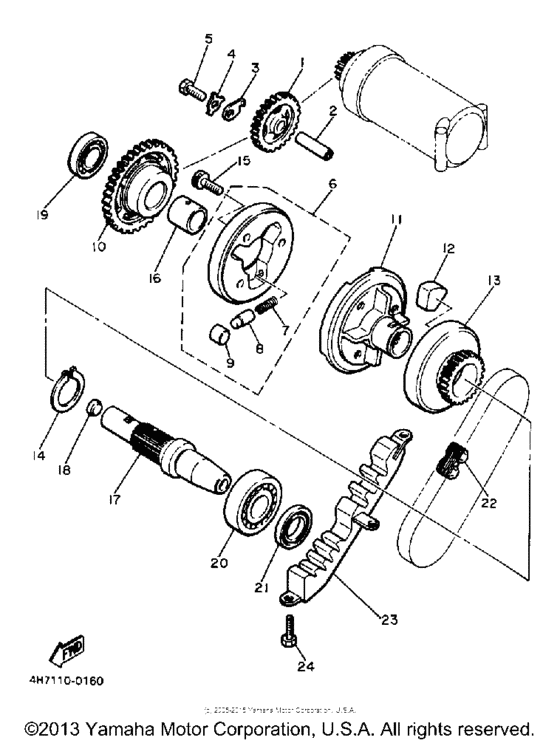 XJ650LJ Муфта стартера
