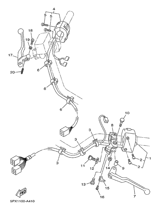 Handle switch. lever