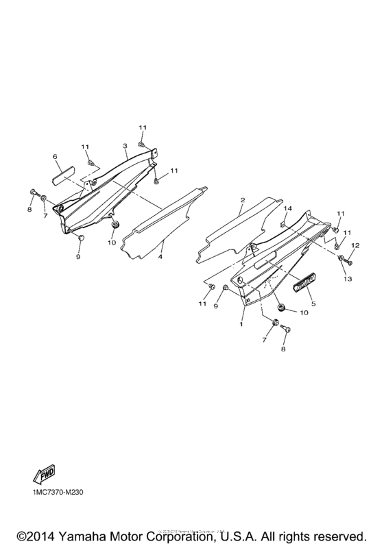 FJR13ESECR Боковые обтекатели