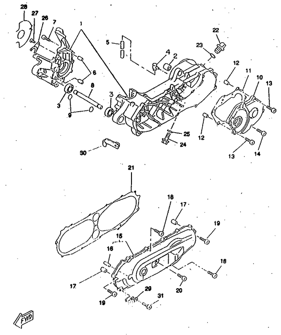 CW50RSP Картер двигателя