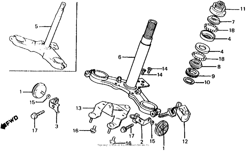Steering stem 83-85