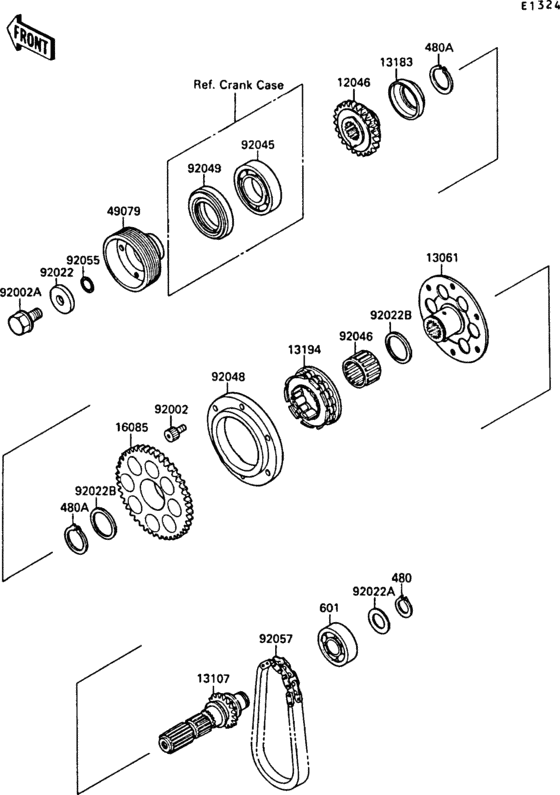 ZX750 Generator shaft