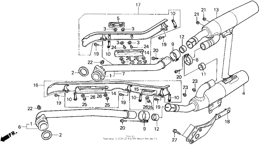 Vt1100c muffler 95-96