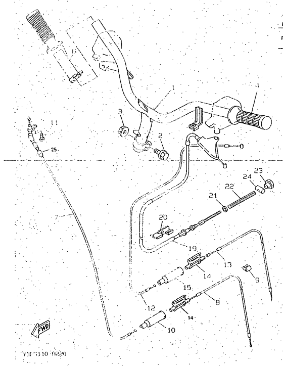 CW50 Steering handle. cable