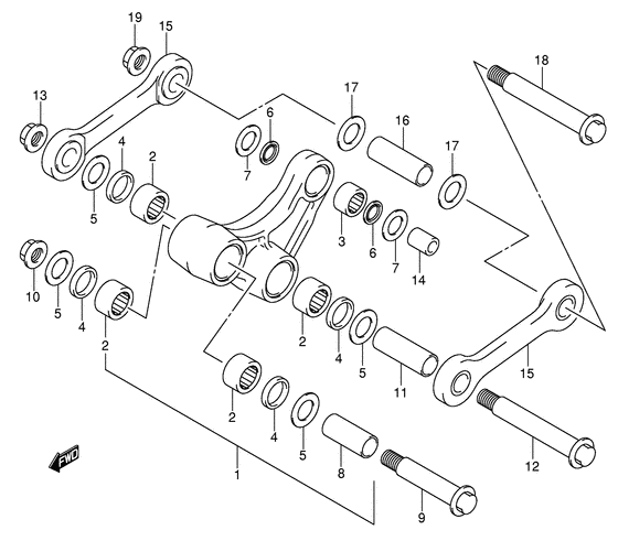 DR-Z400 Втулки заднего рычага