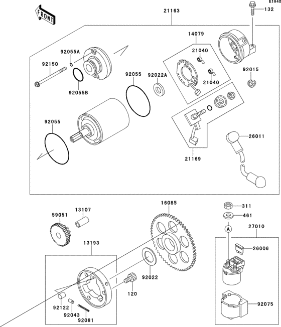 ZX500 Стартер