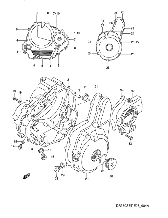Crankcase cover ass`y  (v