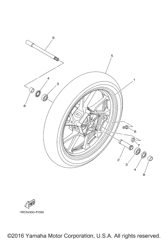 FZ09 Переднее колесо