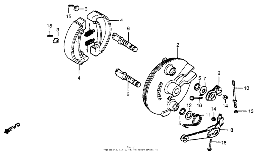 Front brake panel 81