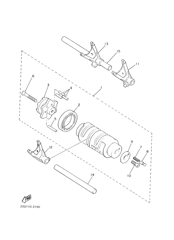 XVS650A Shift cam. fork