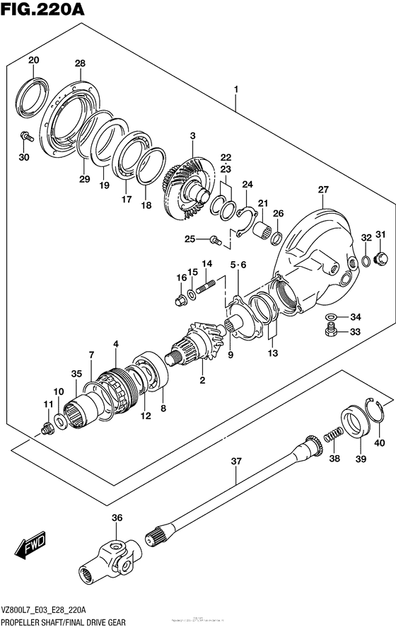 Propeller Shaft/final Drive Gear