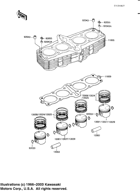 Cylinder/pistons