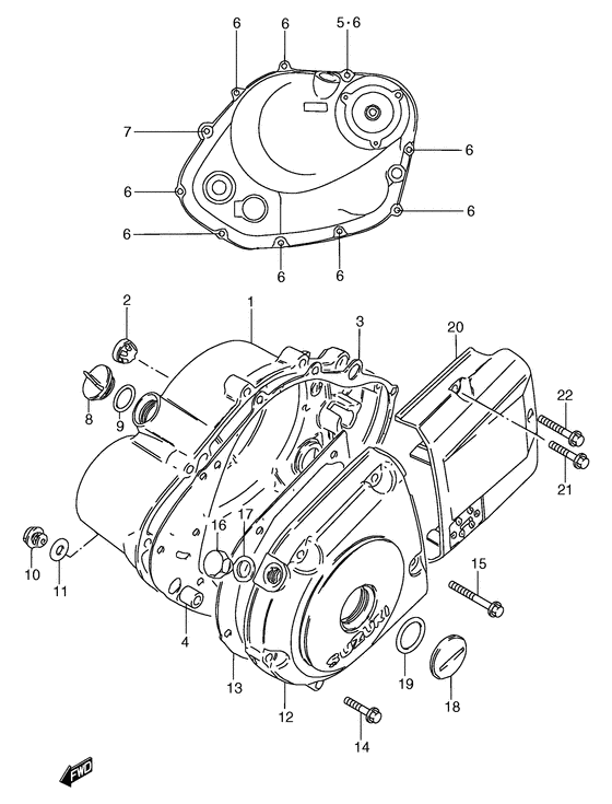 Crankcase cover ass`y  (v