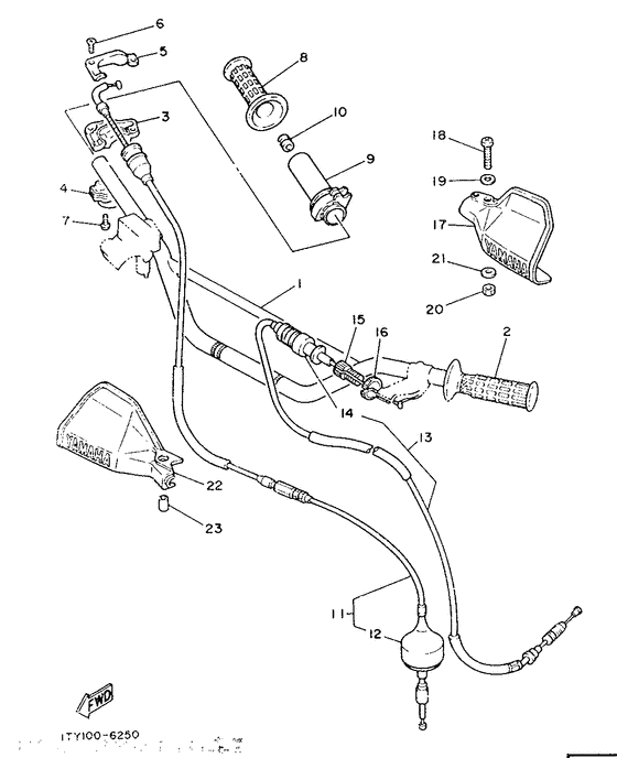 Steering handle. cable