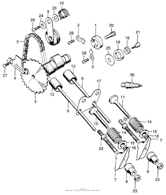 Valve + camshaft