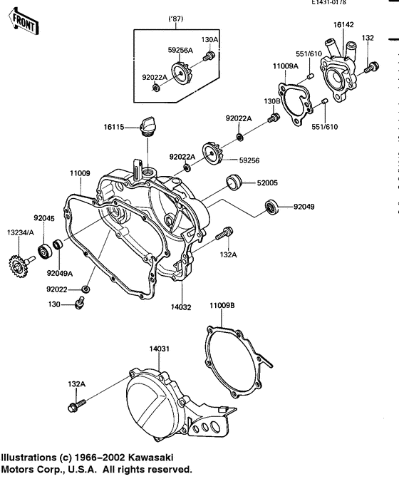 Engine covers/water pump