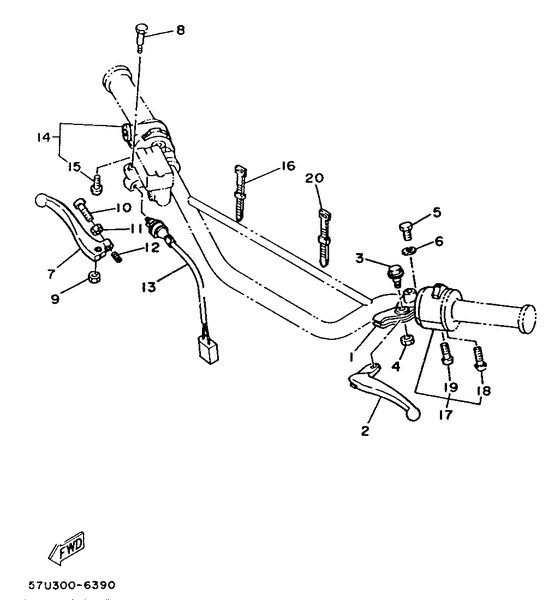 Handle switch. lever