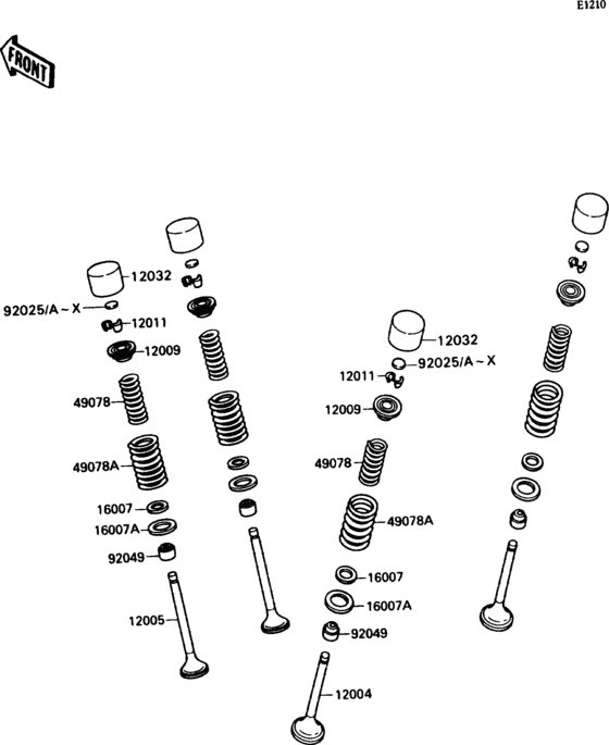 ZX750 Клапана