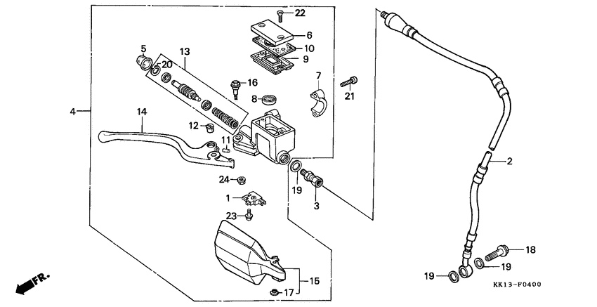 Fr. brake master cylinder