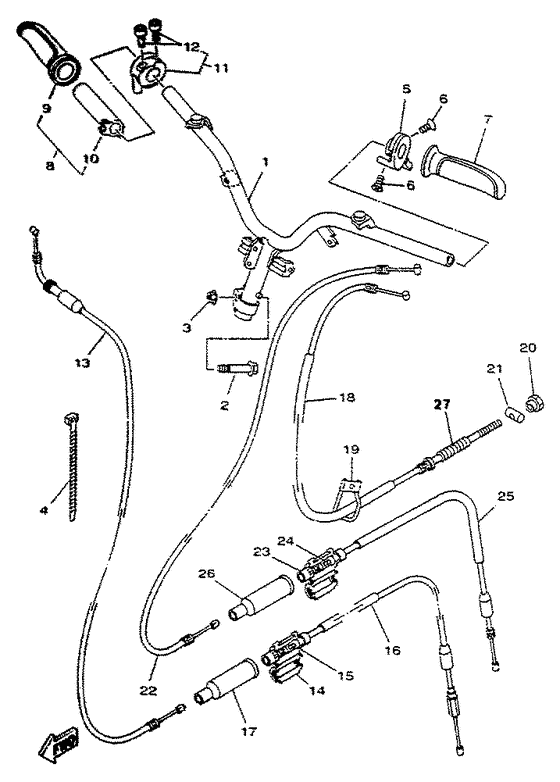Steering handle. cable