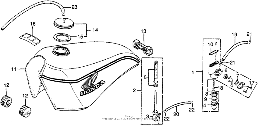 Fuel tank + fuel lever