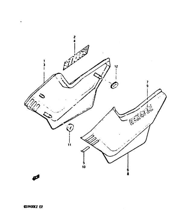 GSX400 Обтекатель задний