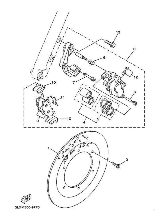 XV125 Front brake. caliper