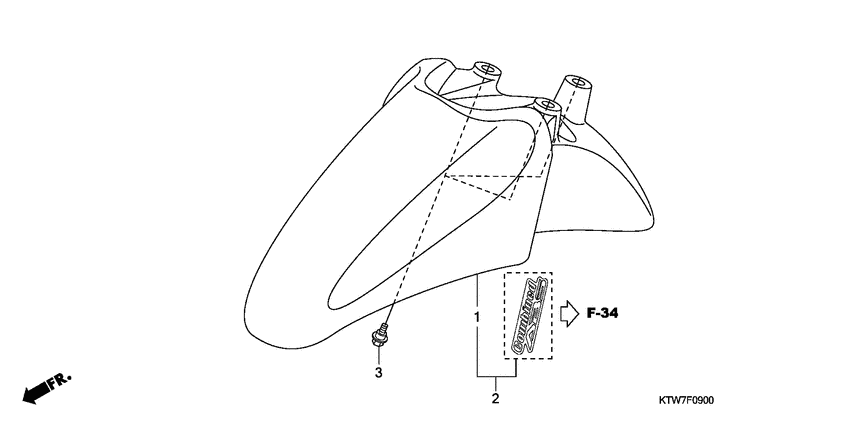 SH300R (ABS) Переднее крыло