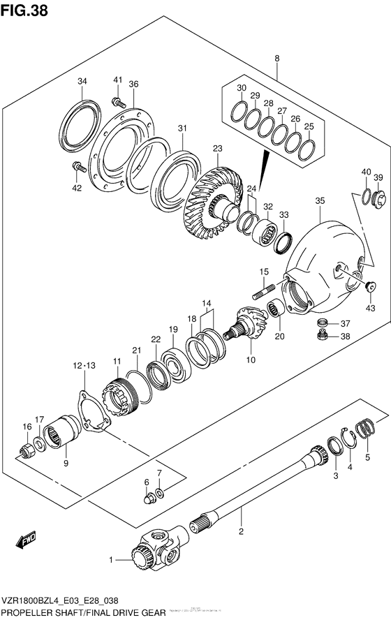 Propeller Shaft/final Drive Gear