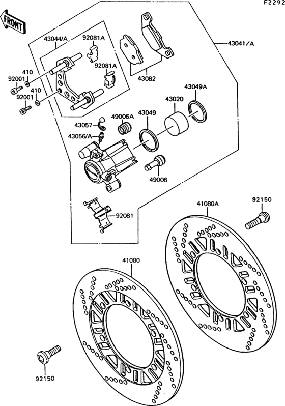 ZG1000 Front brake(zg1000-a7)