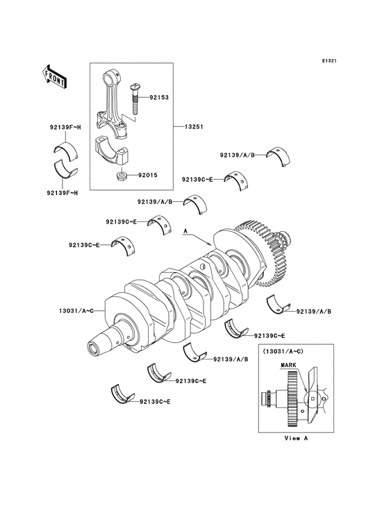 ZX600 Вал коленчатый